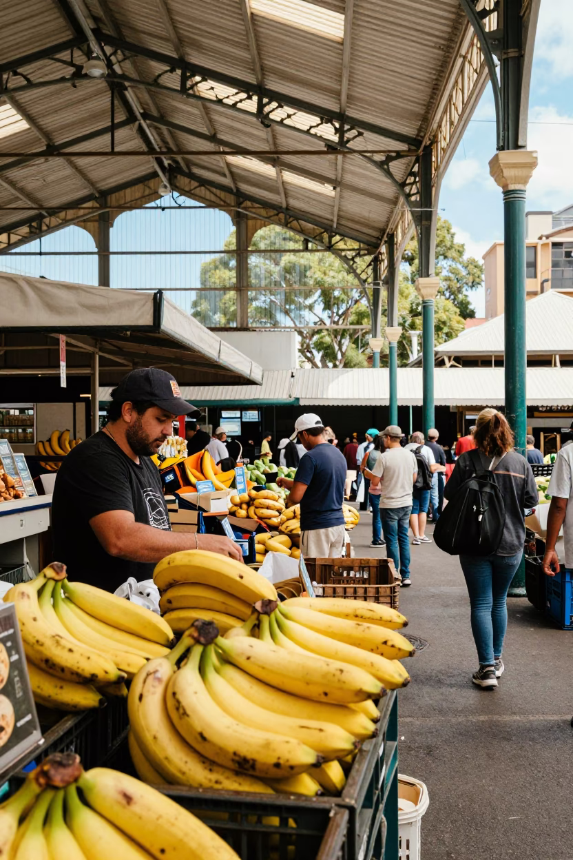 Central Market in Adelaide at Midday Light in in Adelaide, South Australia, Australia