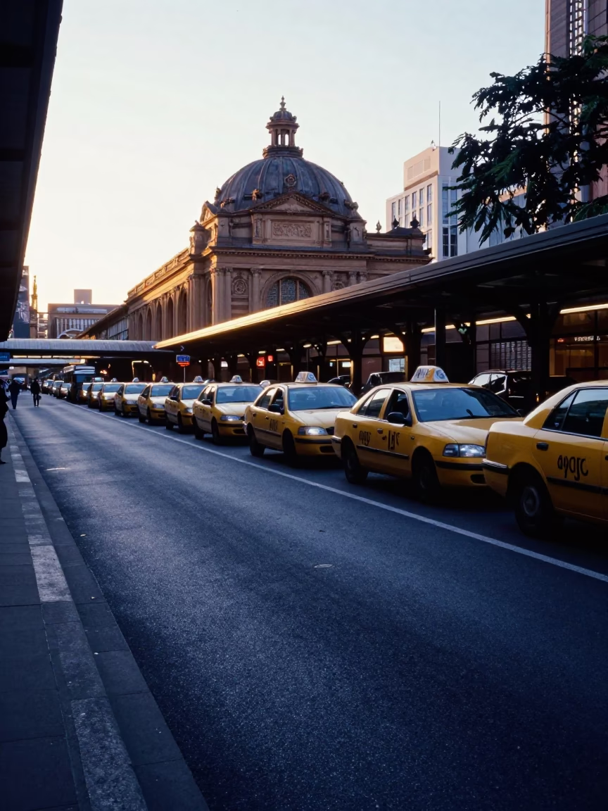 Central Station in Sydney at Sunrise Light in in Sydney, New South Wales, Australia