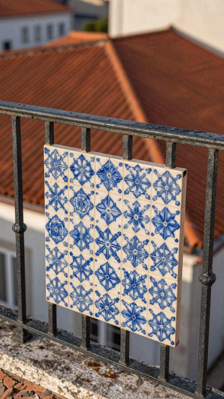 Ceramic Azulejo Tile in Lisbon in in Lisbon, Portugal