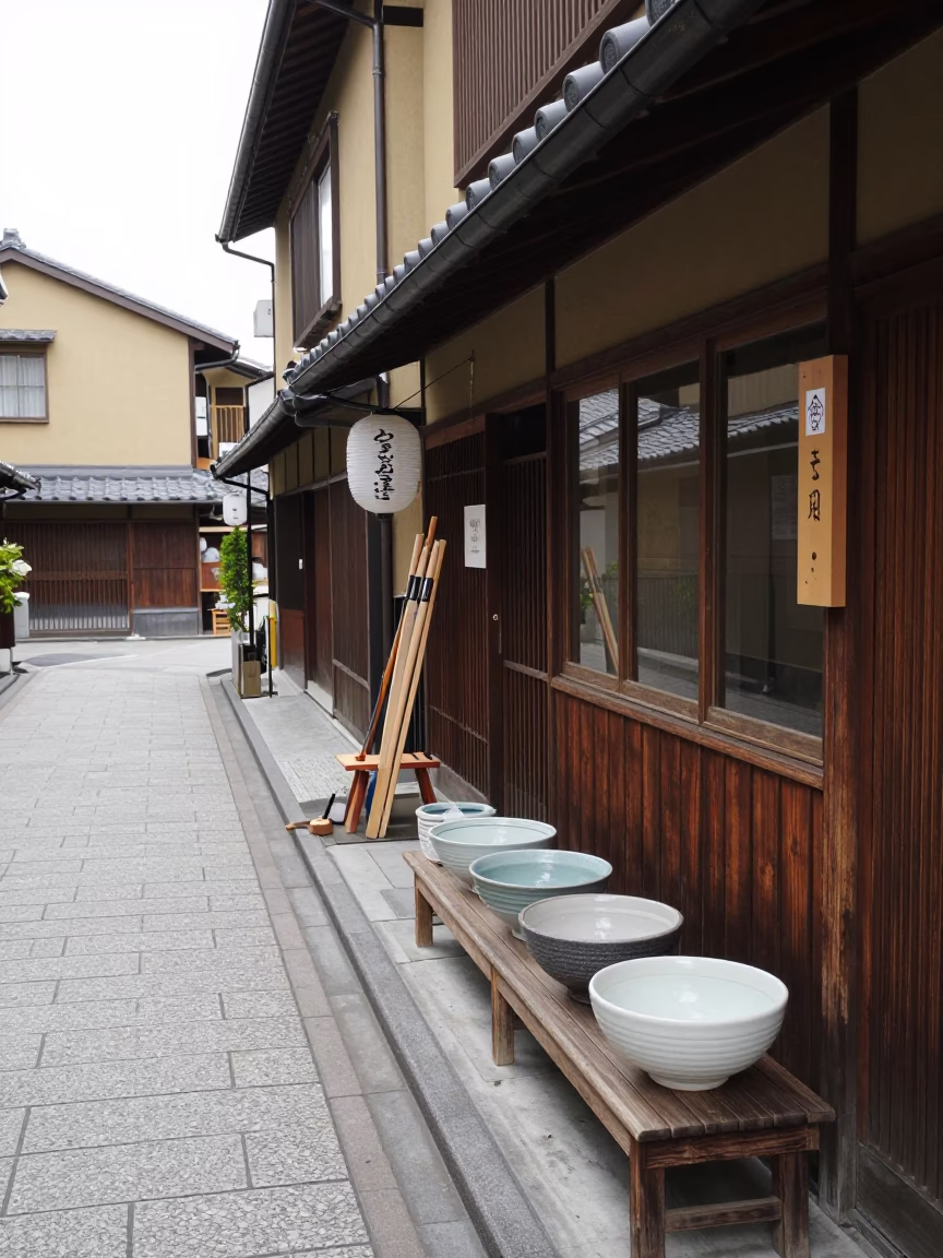 Ceramic Basins in Kyoto in in Kyoto, Japan