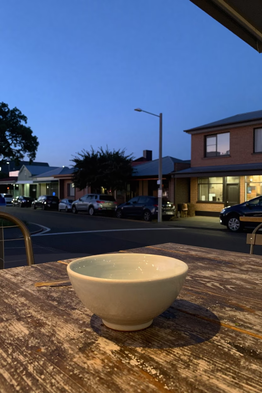 Ceramic Bowl in Sydney at Twilight in in Sydney, New South Wales, Australia