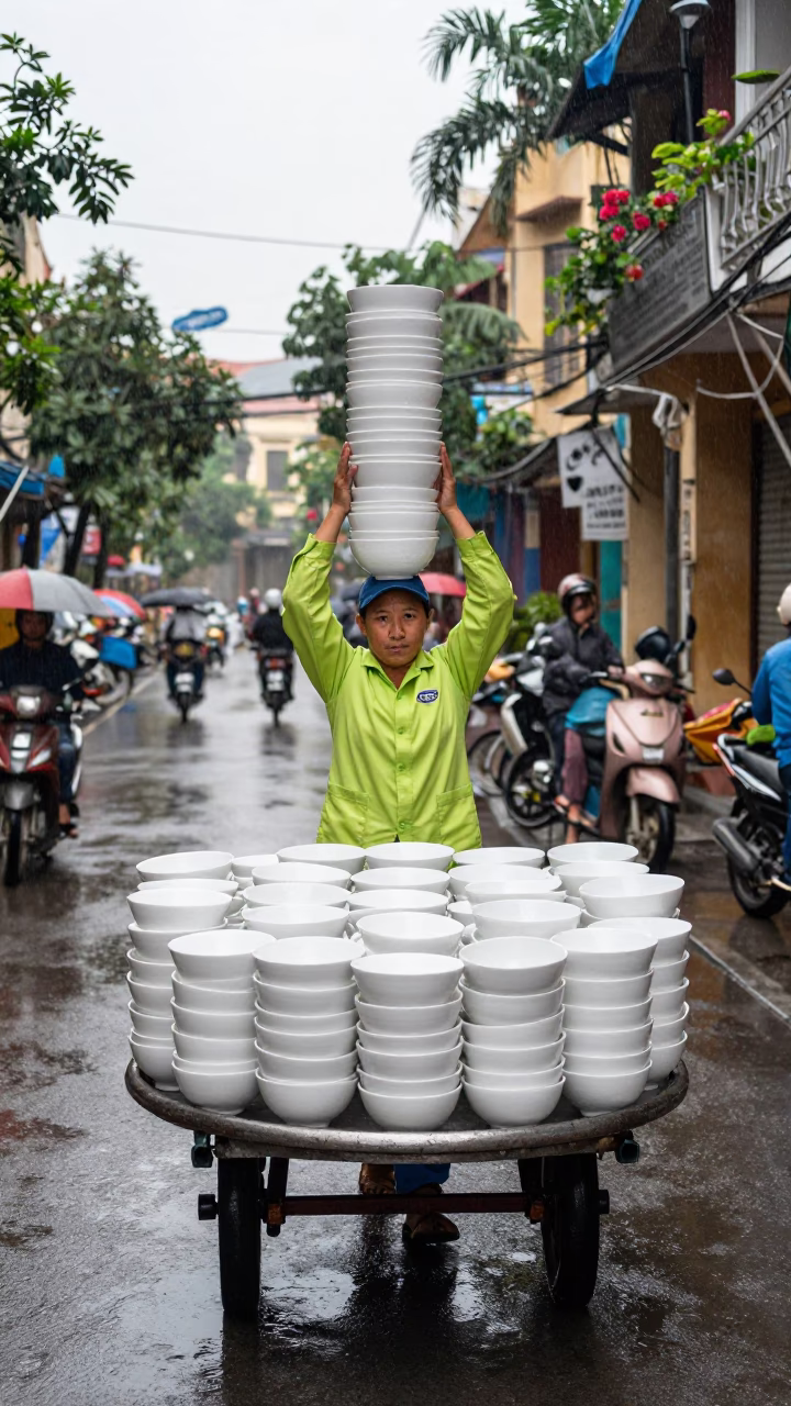 Ceramic Bowls in Hanoi in in Hanoi, Vietnam