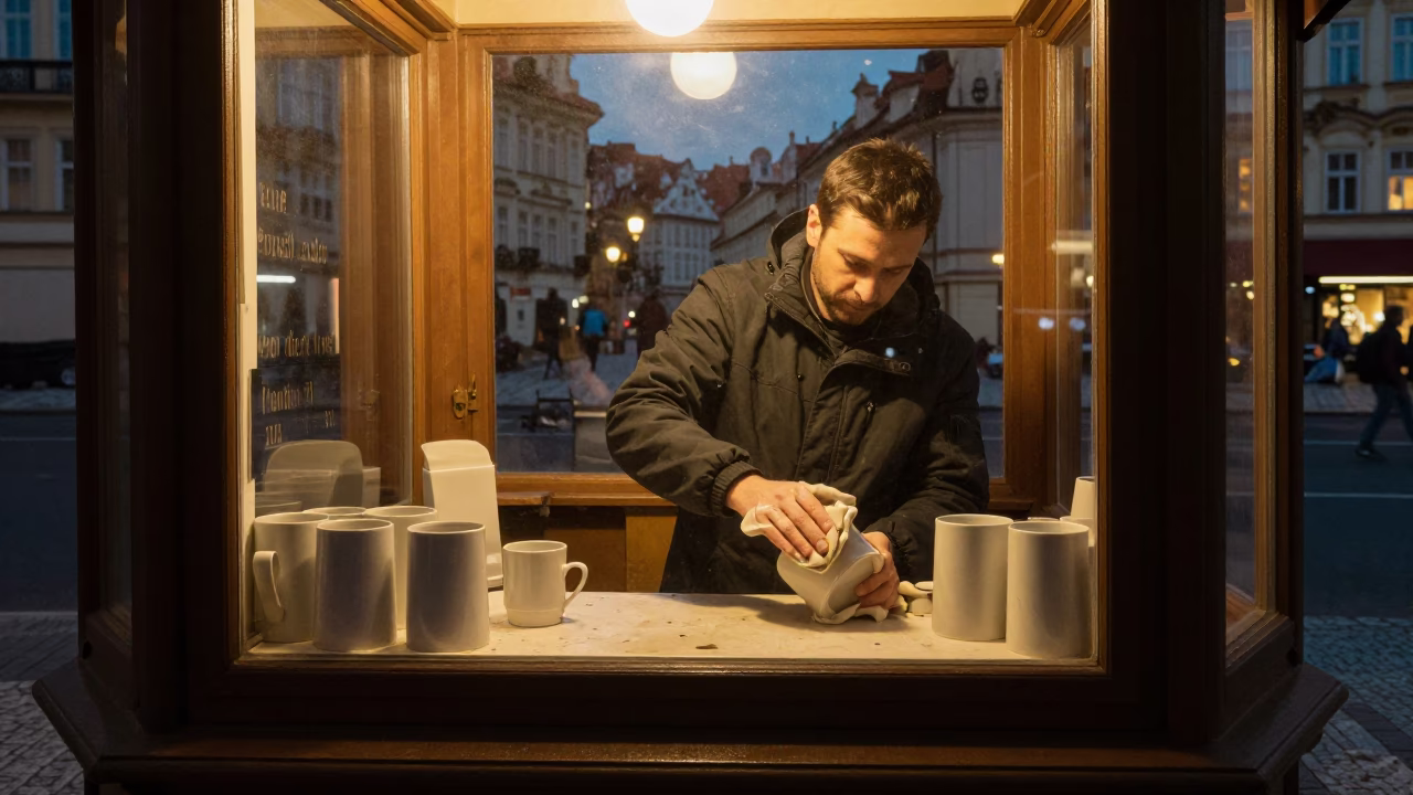 Ceramic Cup in Prague in in Prague, Czech Republic