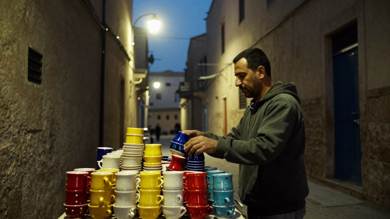 Ceramic Cups in Tunis in in Tunis, Tunisia