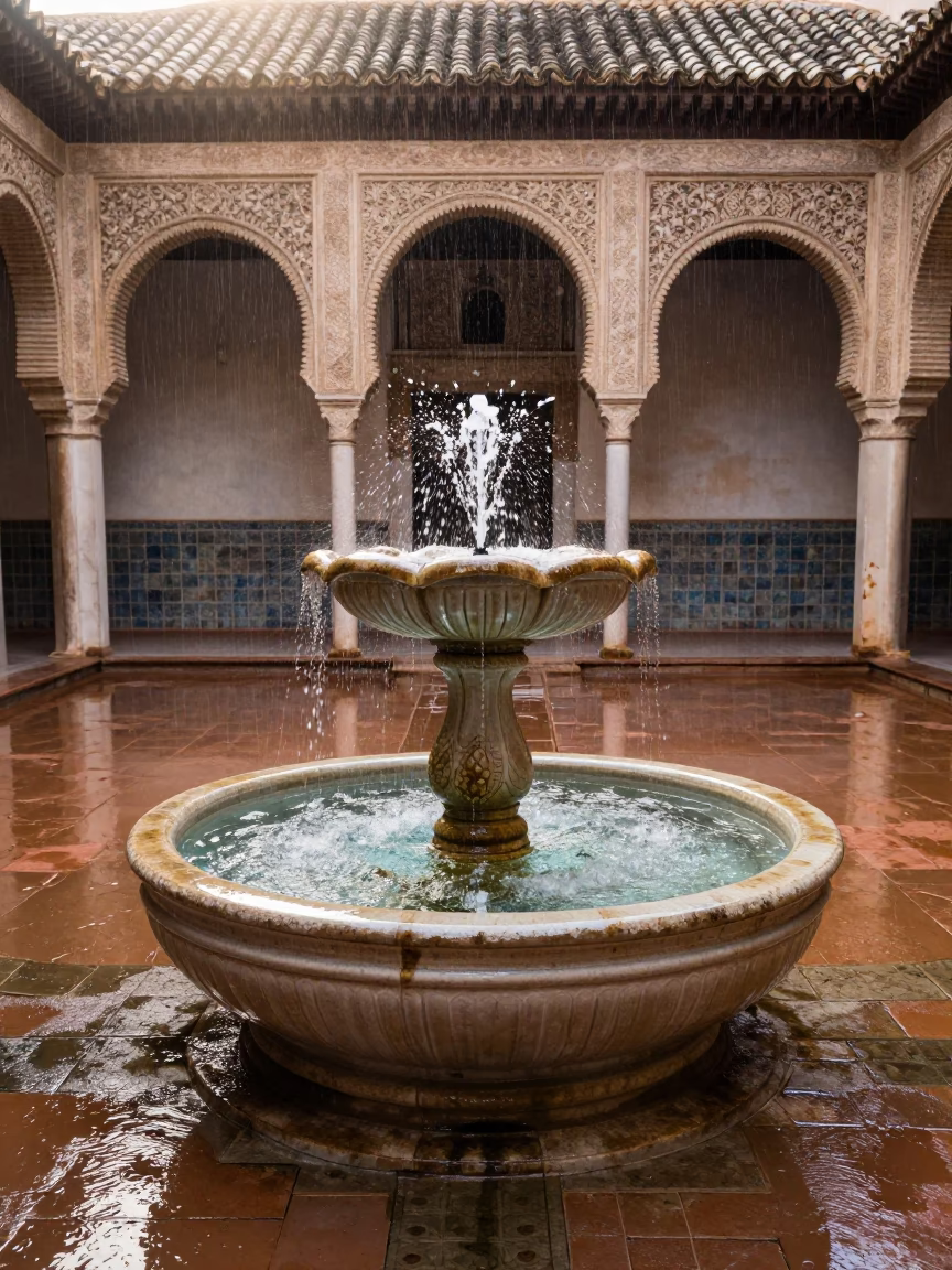 Ceramic Fountain in Granada in in Granada, Spain