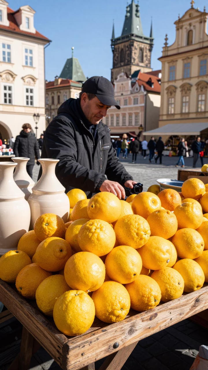 Ceramic in Prague at Late Morning Light in in Prague, Czech Republic