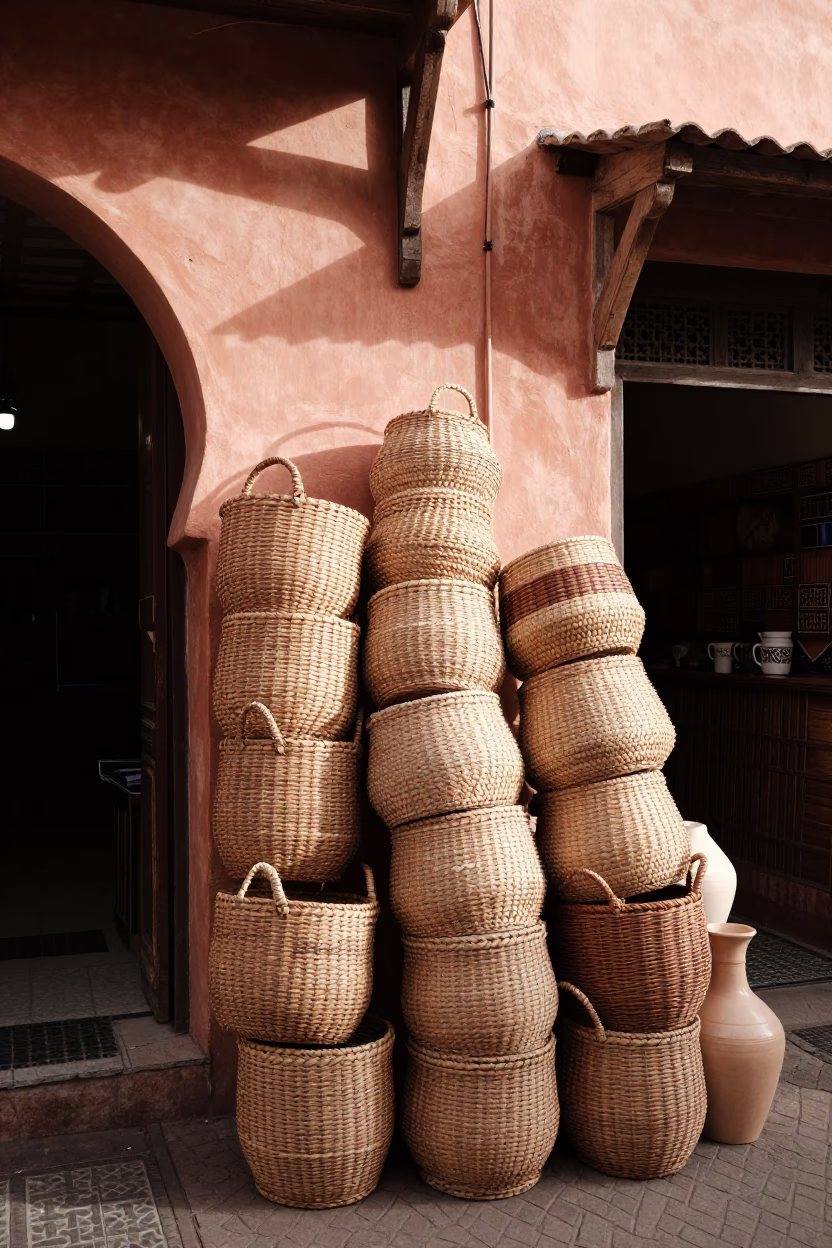 Ceramic Jars in Marrakech in in Marrakech, Morocco
