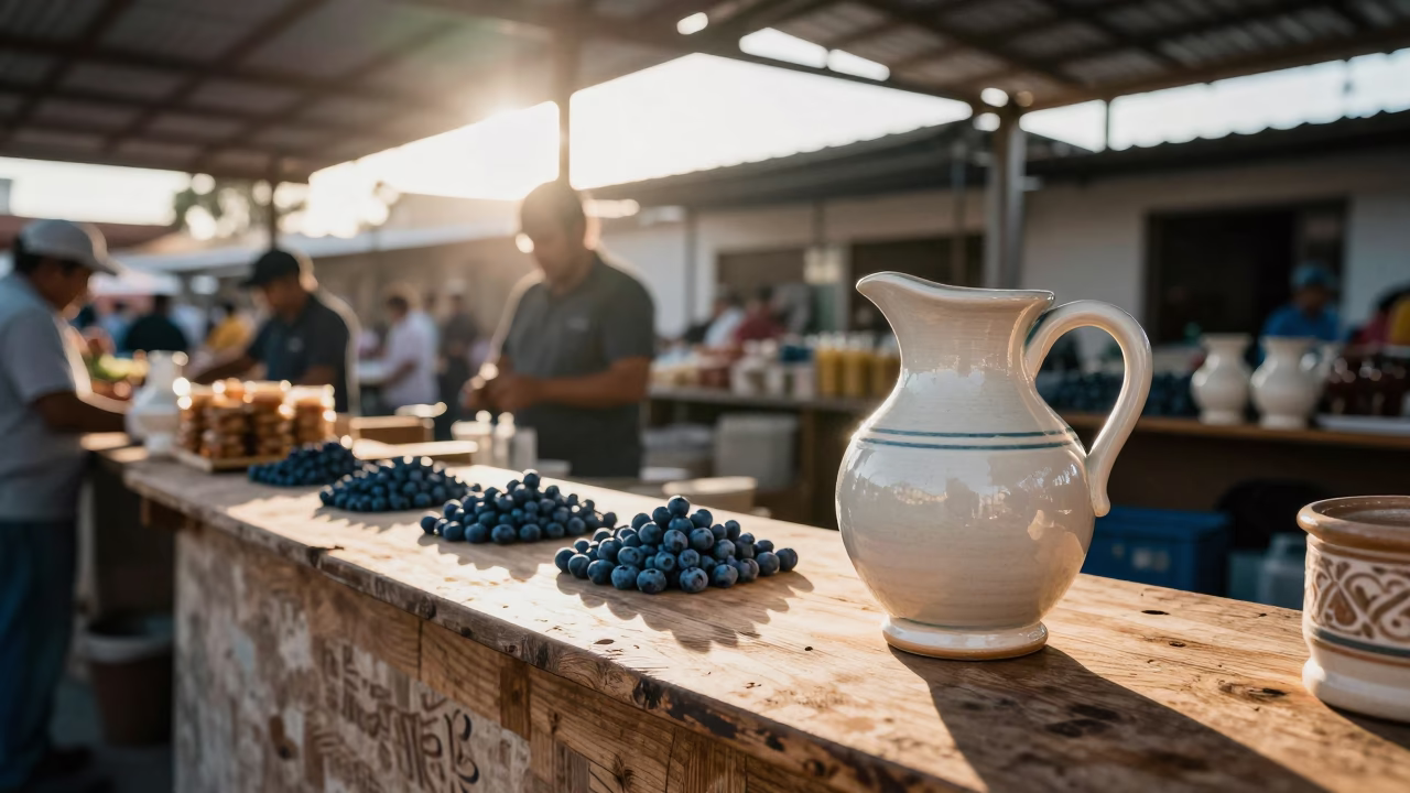 Ceramic Pitcher in Guadalajara at First Light Of Dawn in in Guadalajara, Mexico