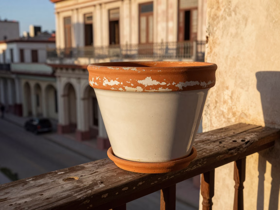 Ceramic Plant Pot in Havana in in Havana, Cuba