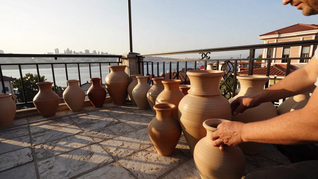 Ceramic Pots in Istanbul in in Istanbul, Turkey