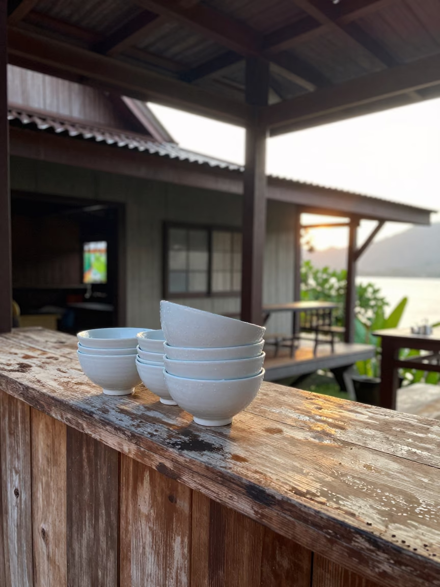 Ceramic Rice Bowls in Phuket in in Phuket, Thailand