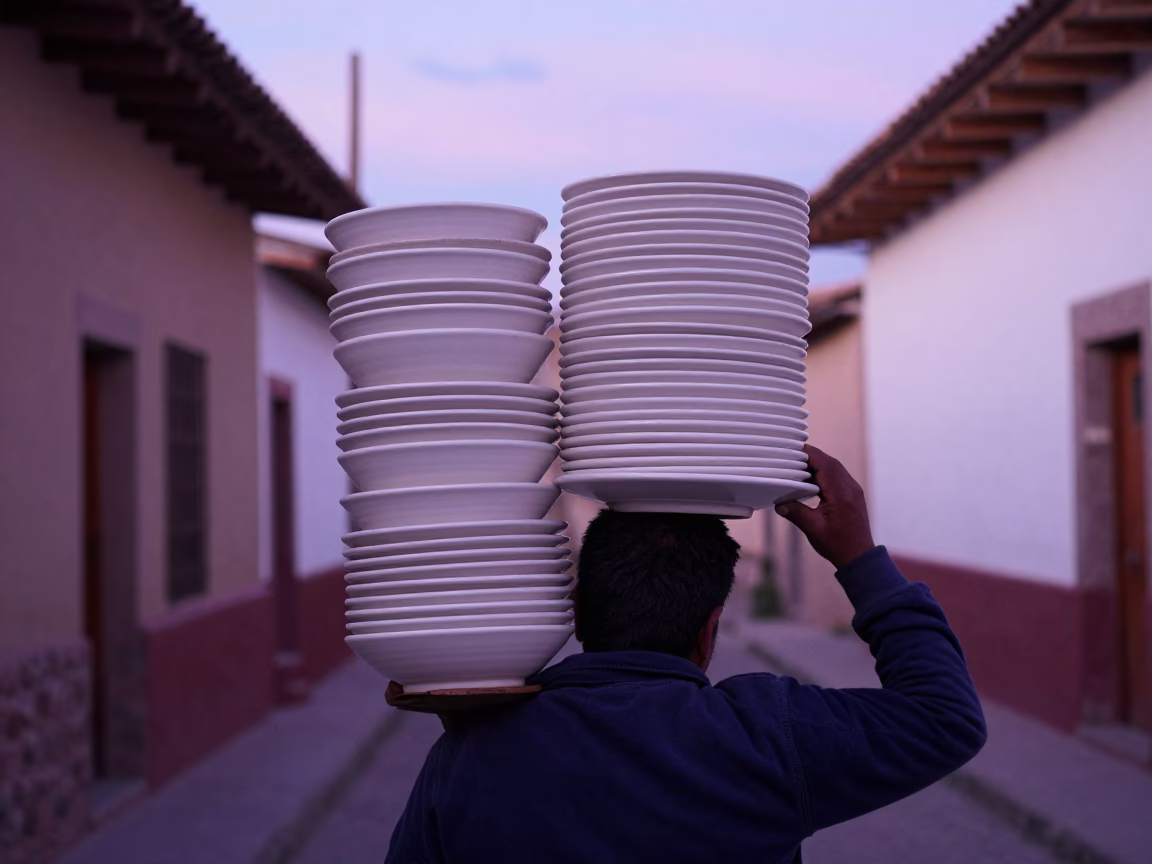 Ceramic Saucers in La Paz in in La Paz, Bolivia