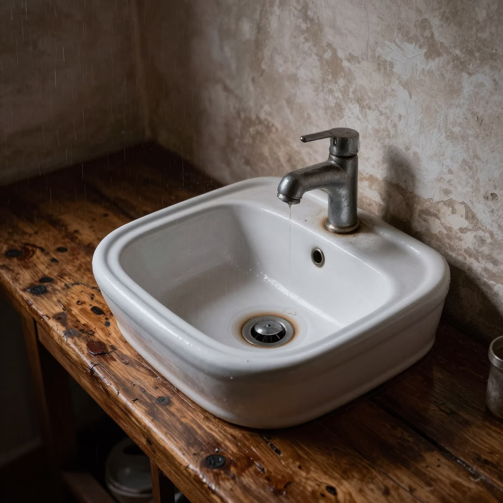 Ceramic Sink Basin in Essaouira in in Essaouira, Morocco