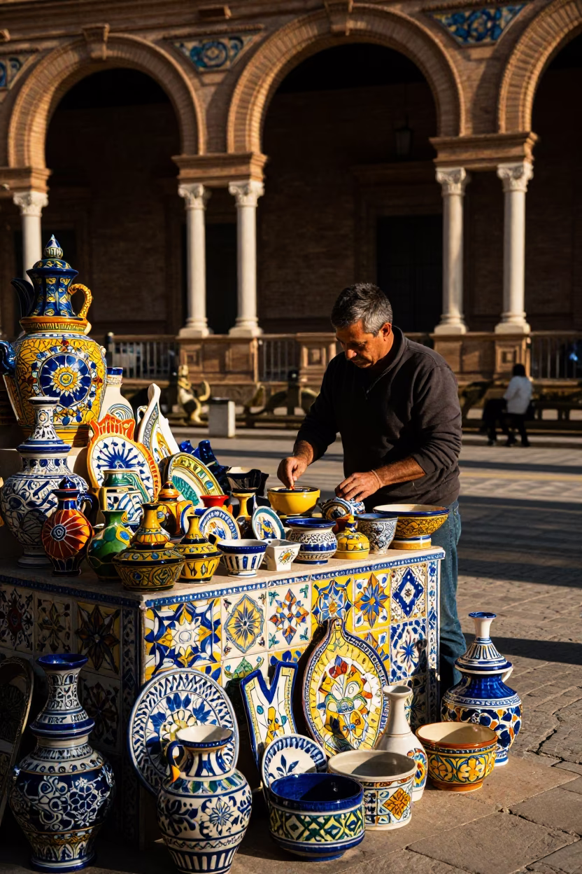 Ceramic Stall in Madrid in in Madrid, Spain