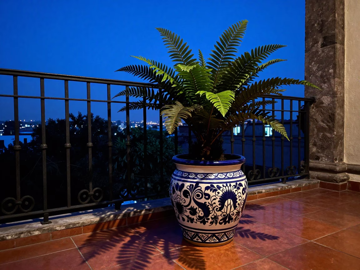 Ceramic Talavera Planter in Mexico City in in Mexico City, Mexico
