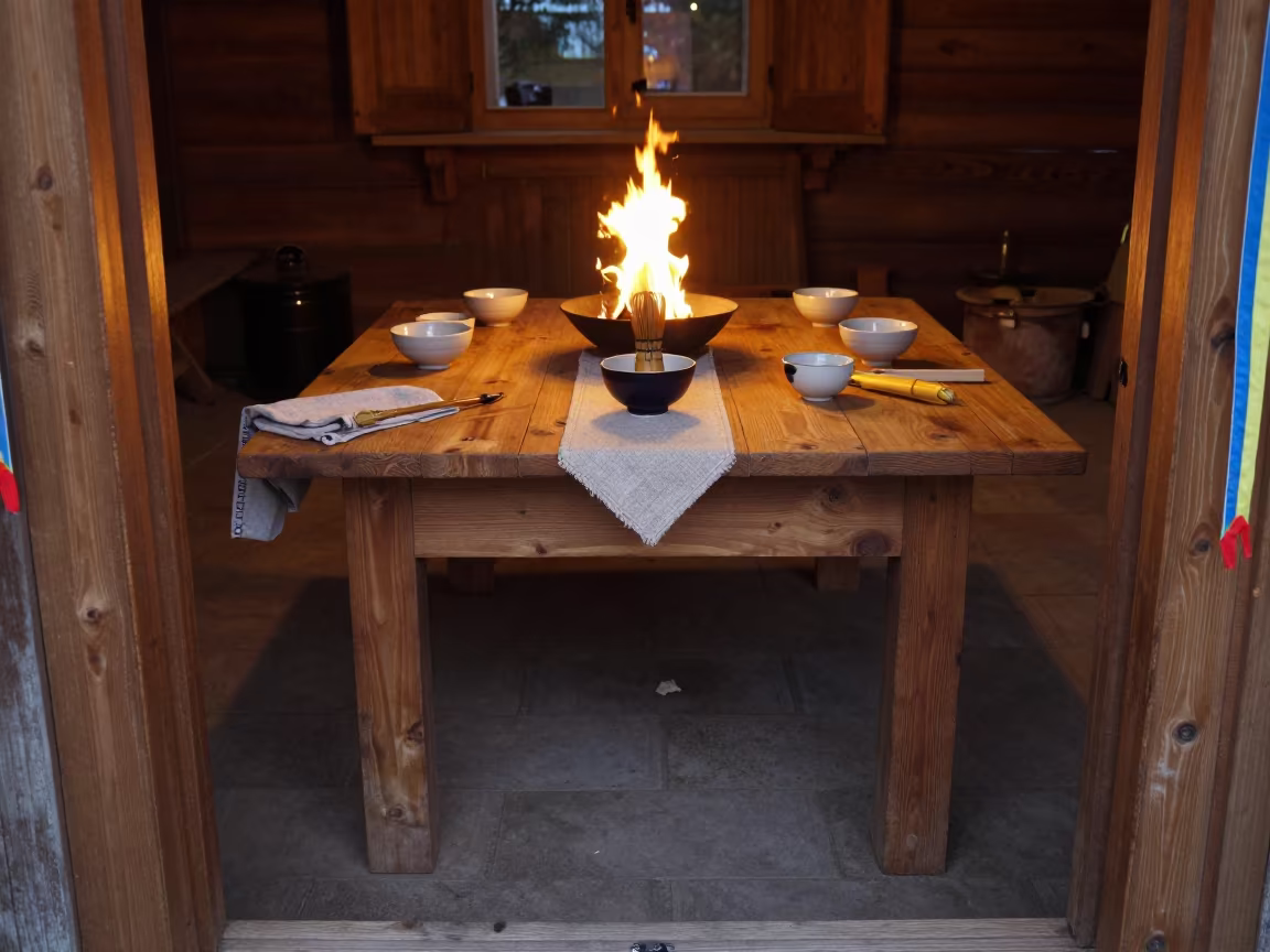 Ceremonial Tea Hall Near Bialystok in in a prayer hall near Białystok