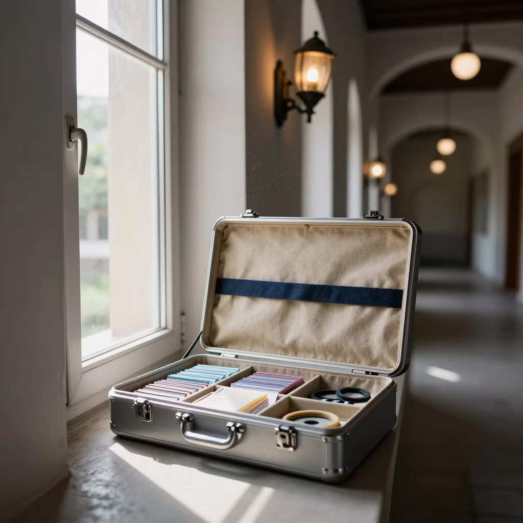 Ceremony Sash Case in Georgian Barracks in inside a barracks corridor near Kutaisi