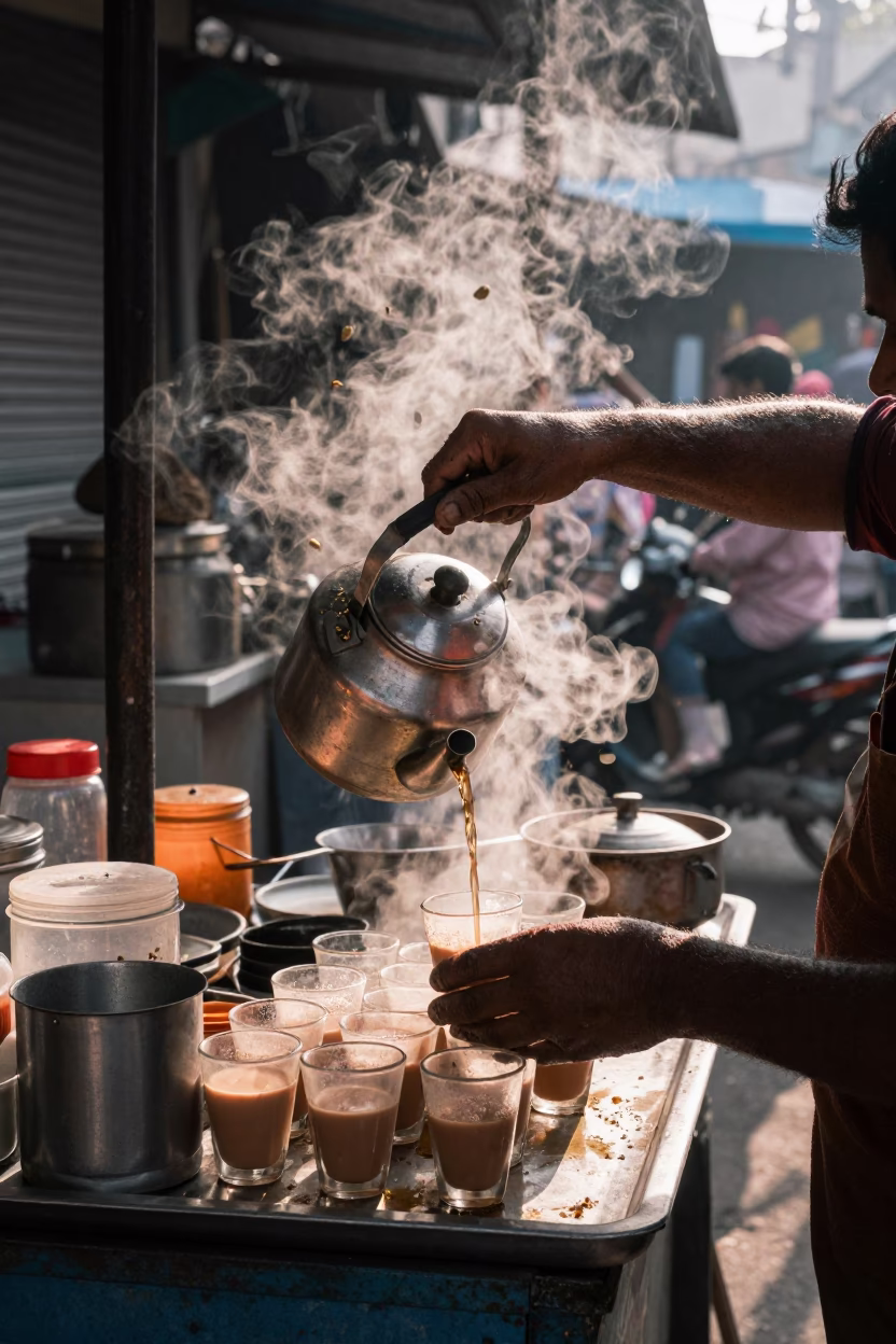 Chai Preparation in Kolkata in in Kolkata, India