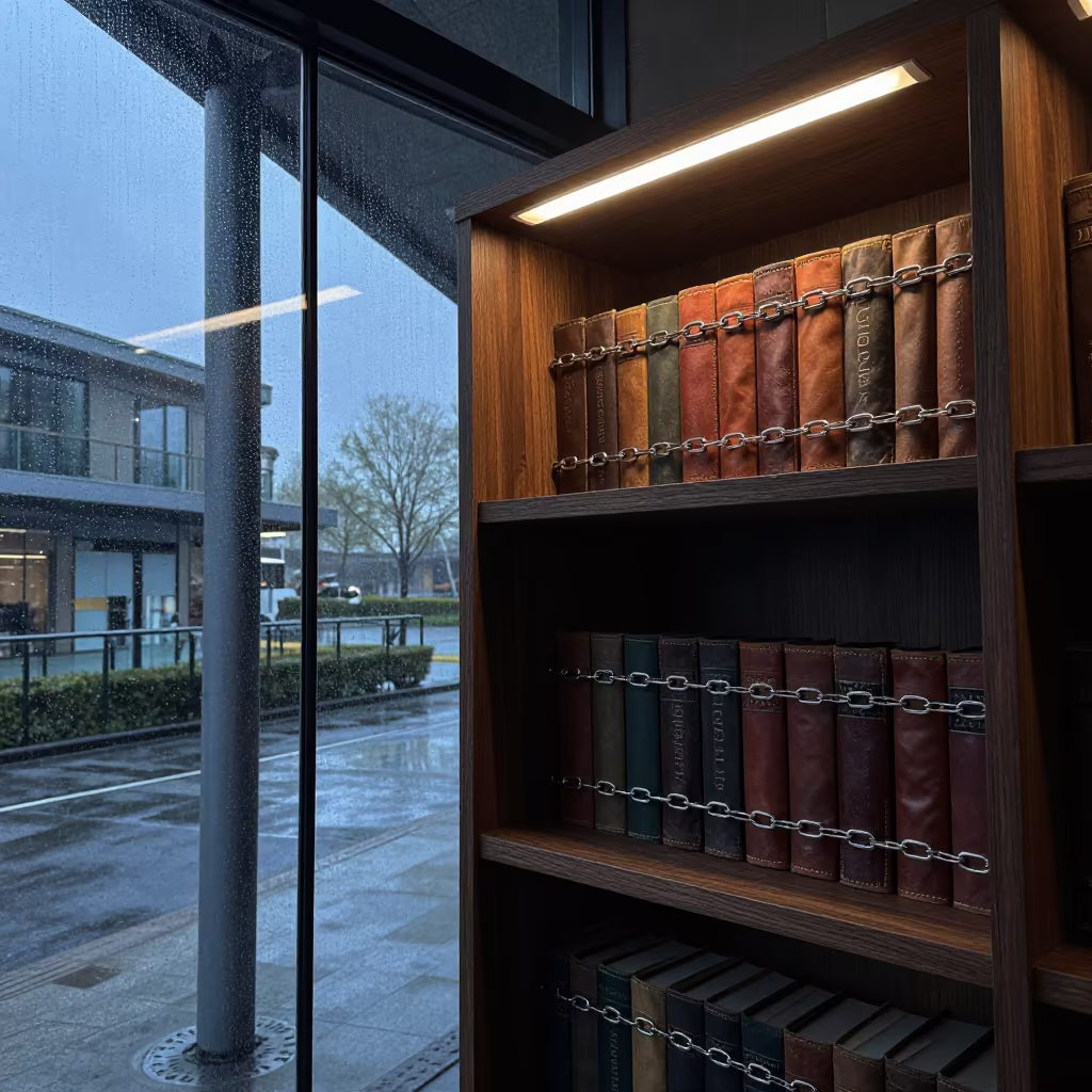 Chained Books in Skylit Passageway in inside a skylit passageway in Federation Square, Melbourne