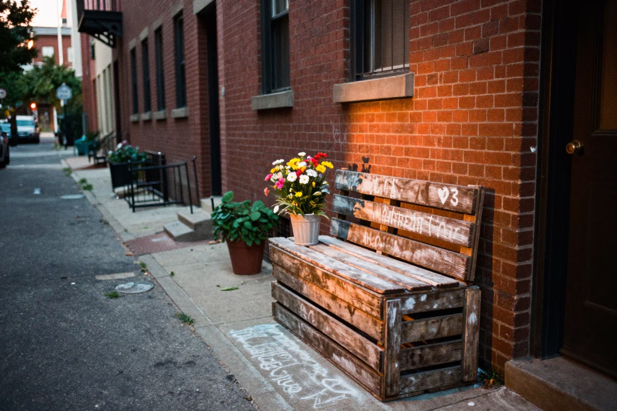 Chalk-dusted Artist in Philadelphia in in Philadelphia, Pennsylvania, United States