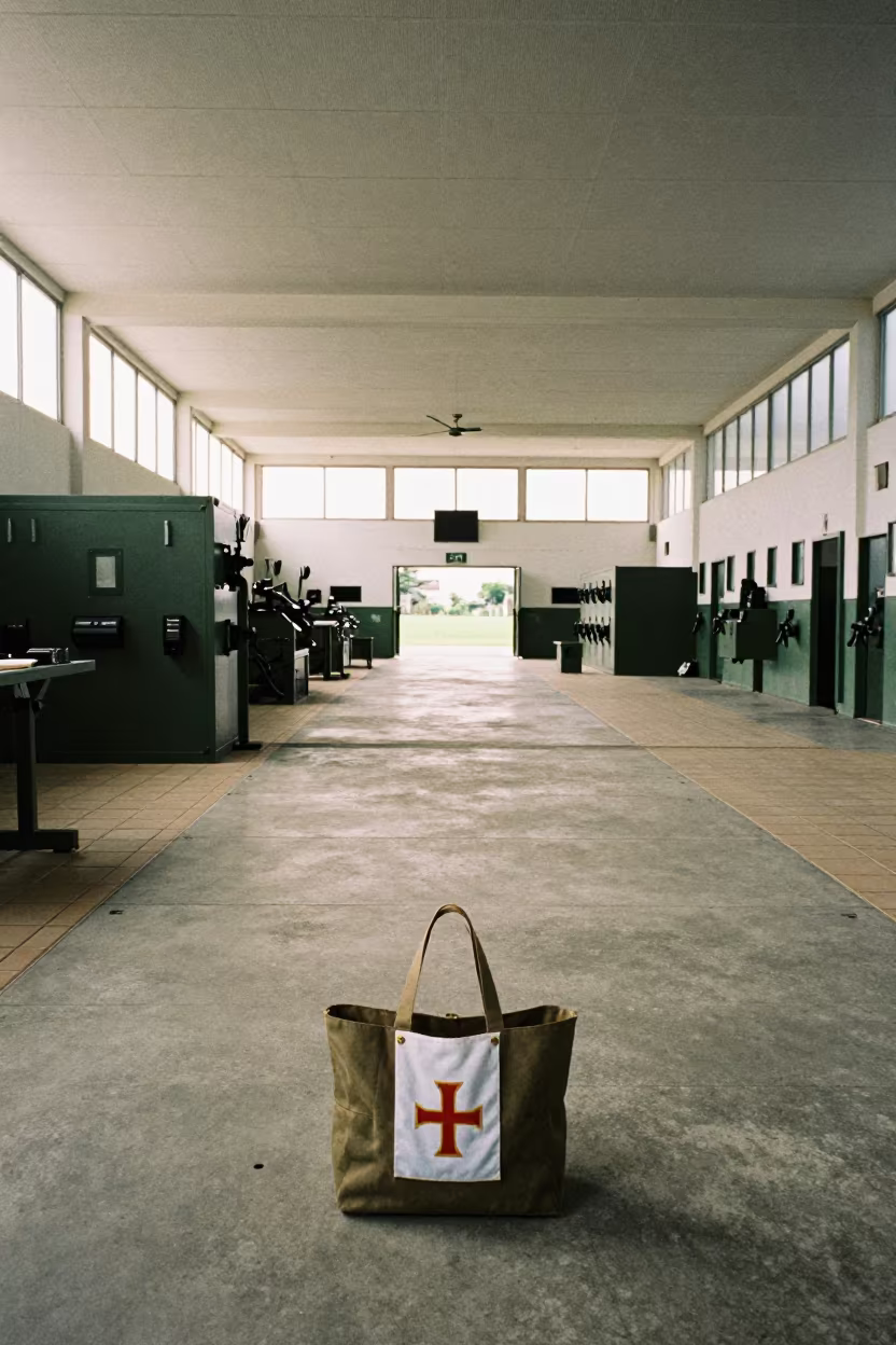 Chapel Flag Tote in São Paulo Command Post in inside a command post in São Paulo state