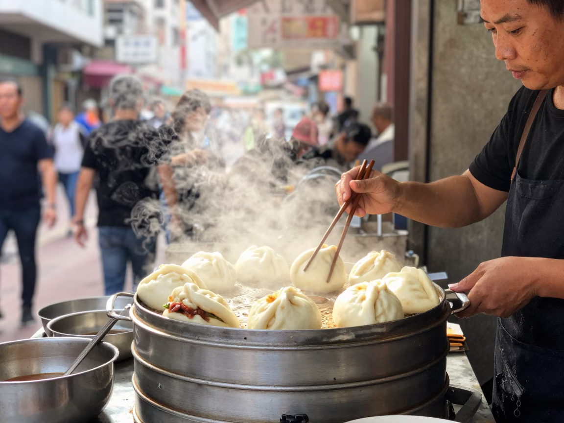Char Siu Bao in Hong Kong in in Hong Kong, Hong Kong