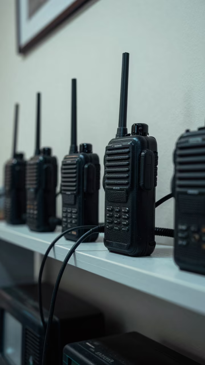 Charging Shelf After Rush in Jeddah Dispatch Office in inside a dispatch office above the dock near Jeddah