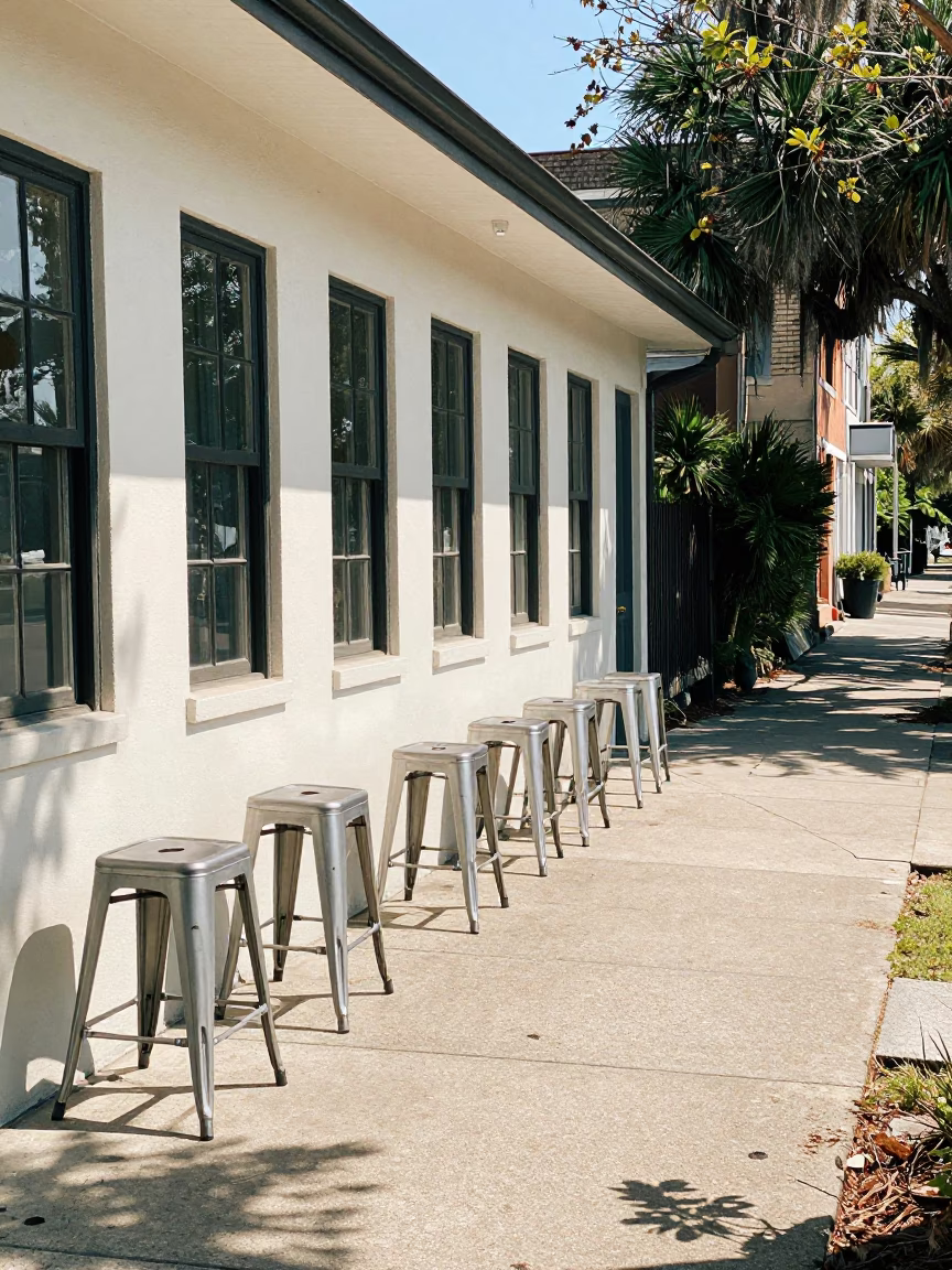 Charleston Noon Sunlight at The Flat Glare Of Noon Light in in Charleston, South Carolina, United States