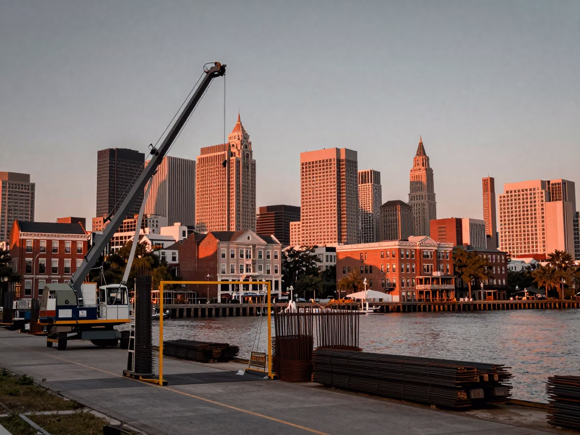Charleston South Carolina Dusk Skyline and Historic Architecture in in Charleston, South Carolina, United States