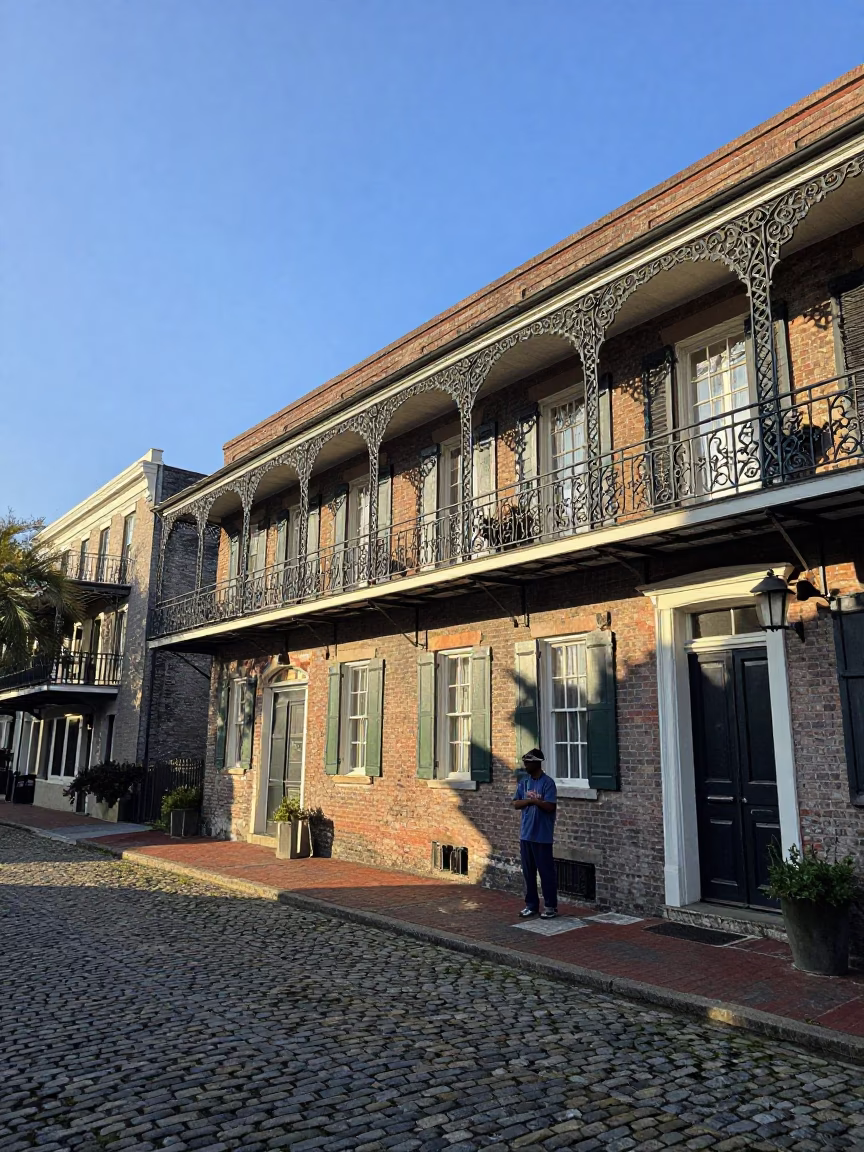 Charleston South Carolina Late Afternoon Historic District Street Scene with Local Vendors in in Charleston, South Carolina, United States