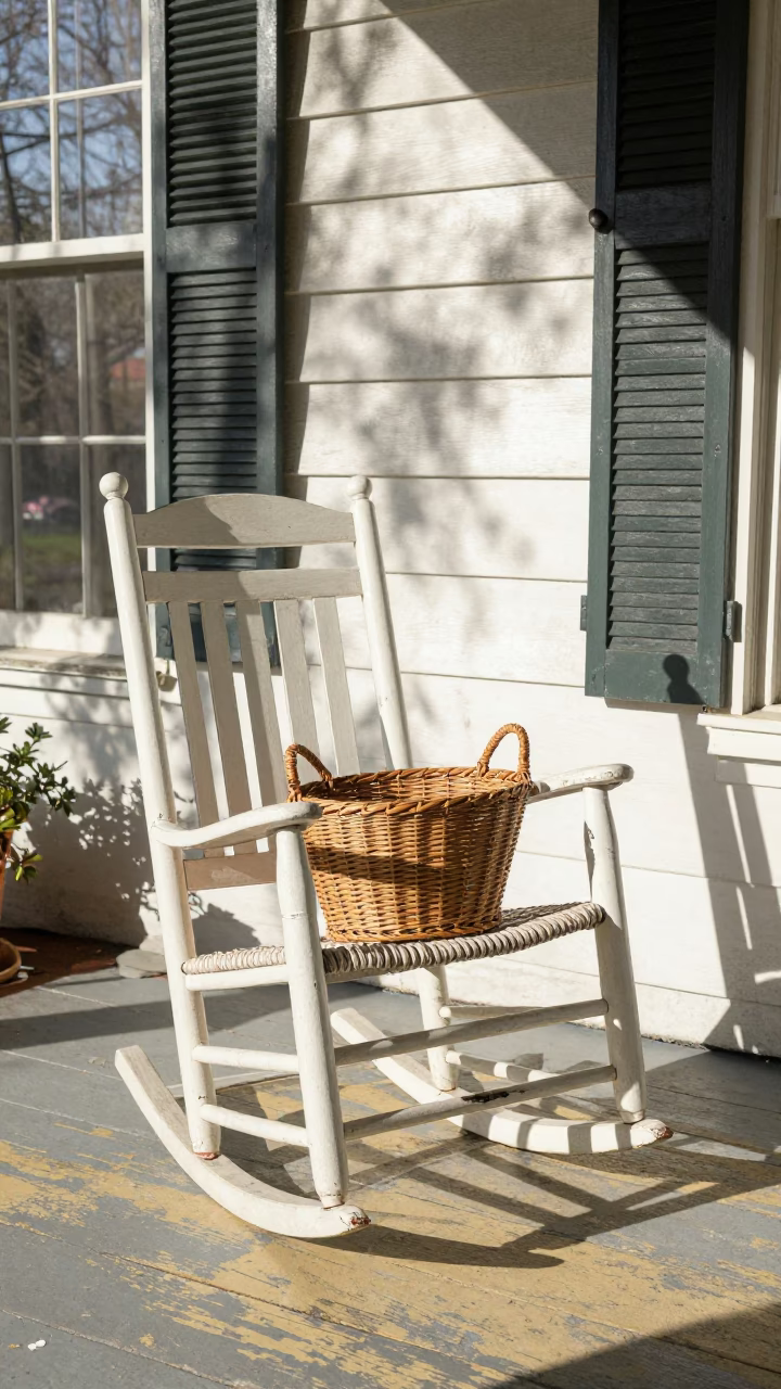 Charleston Weathered Wooden Rocking Chair in in Charleston, United States