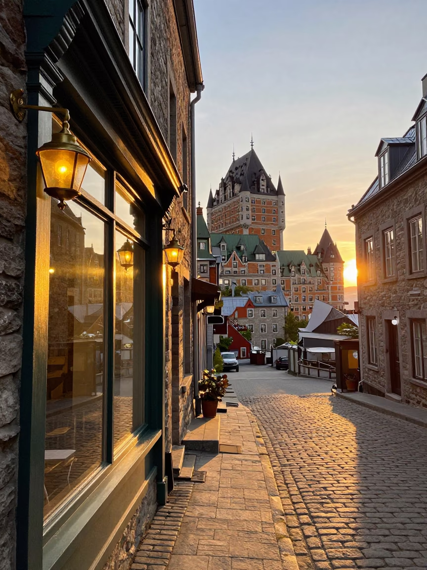 Chateau Silhouette in Quebec City in in Quebec City, Quebec, Canada