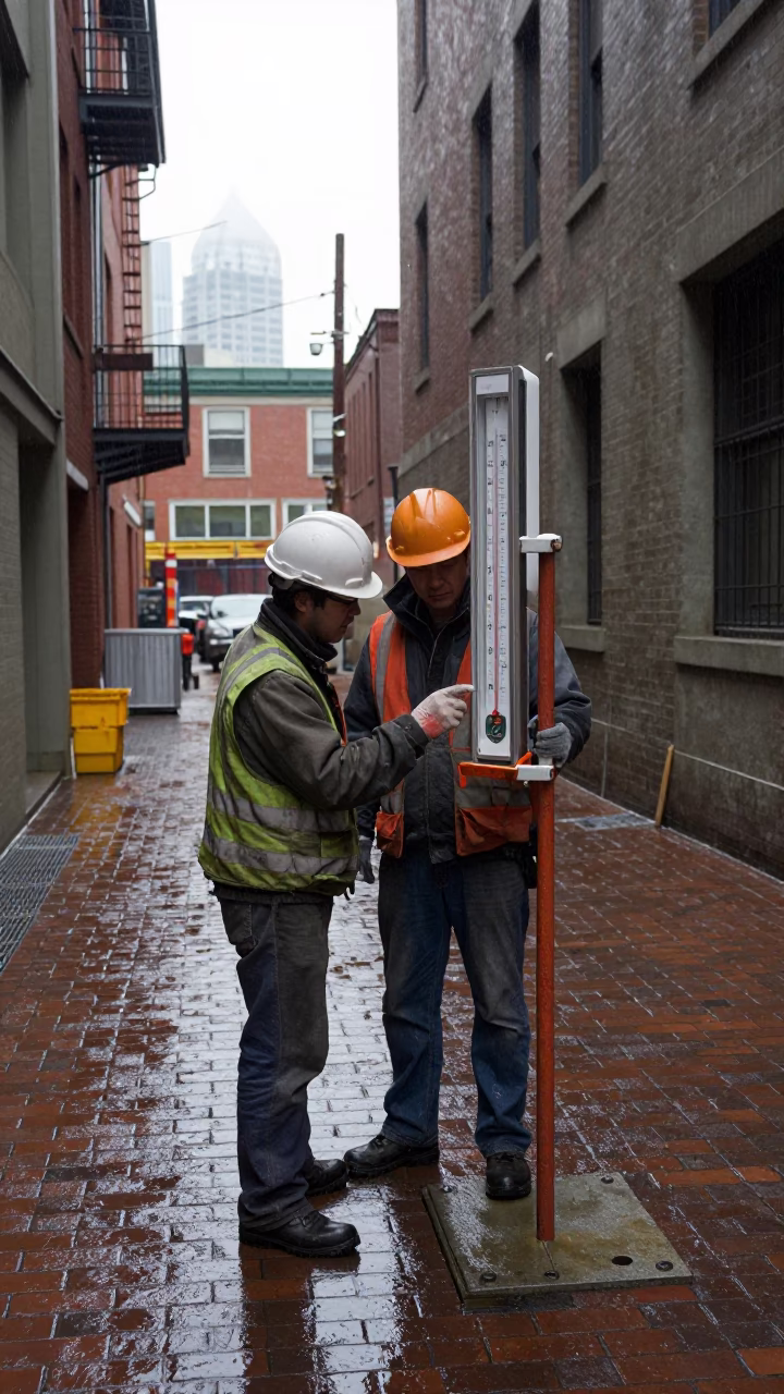 Checking Thermometer in Seattle in in Seattle, Washington, United States