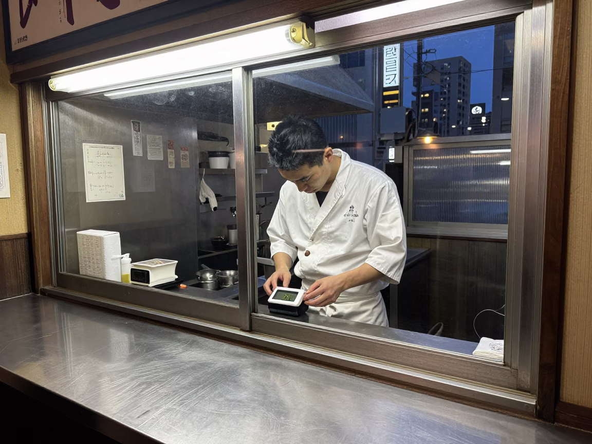 Checking Timer in Sapporo in in Sapporo, Japan