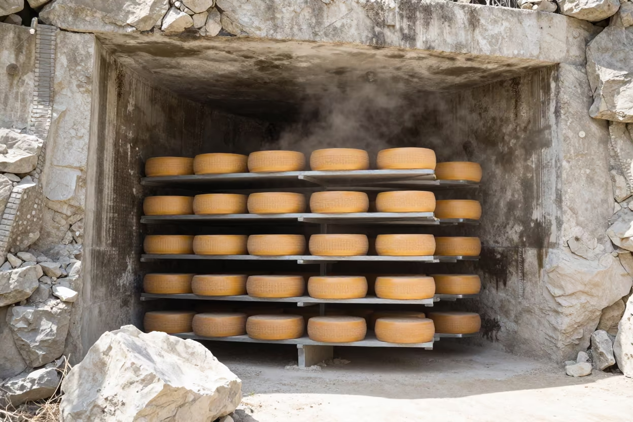 Cheese Aging Cave on Quarry Ledge Near Baghdad in on a quarry ledge near Baghdad
