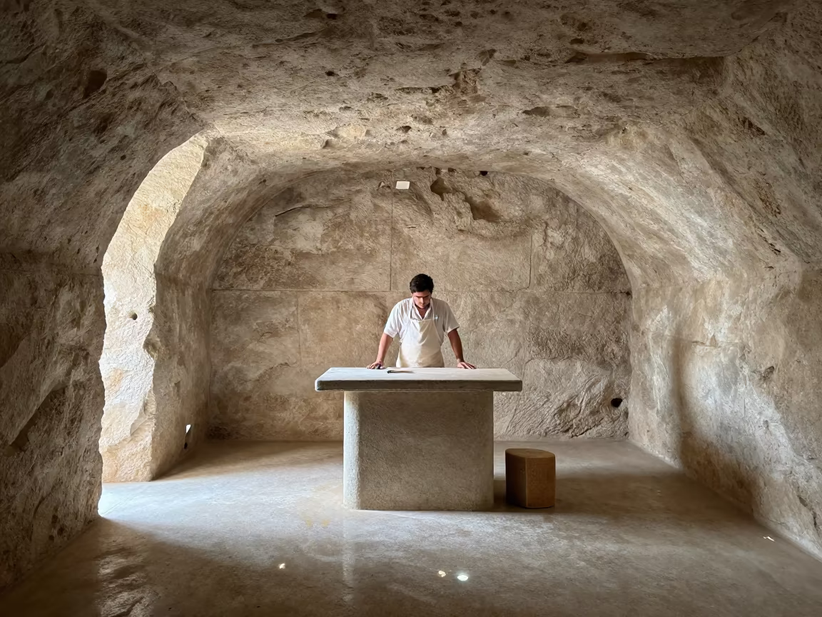 Cheese Maker in Rome Rehearsal Cave in in a rehearsal room in Garbatella, Rome