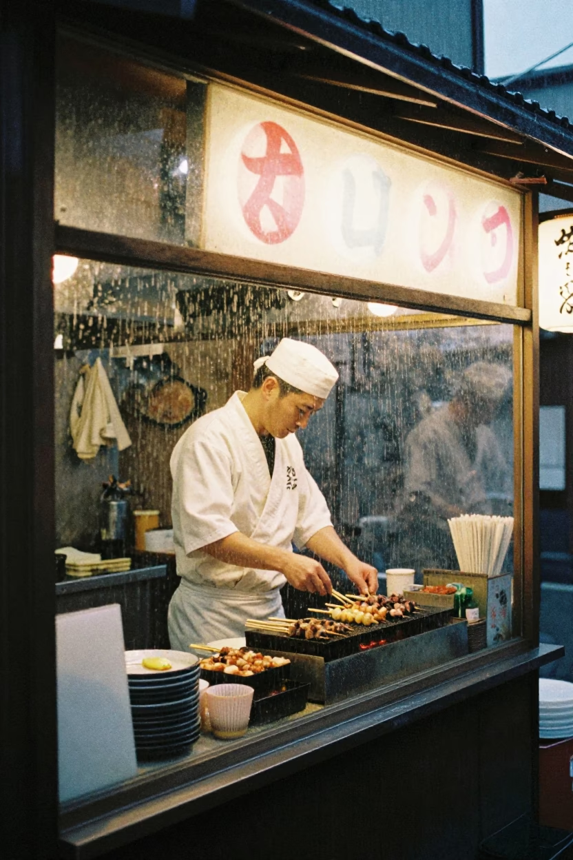 Chef Cooking in Fukuoka in in Fukuoka, Japan