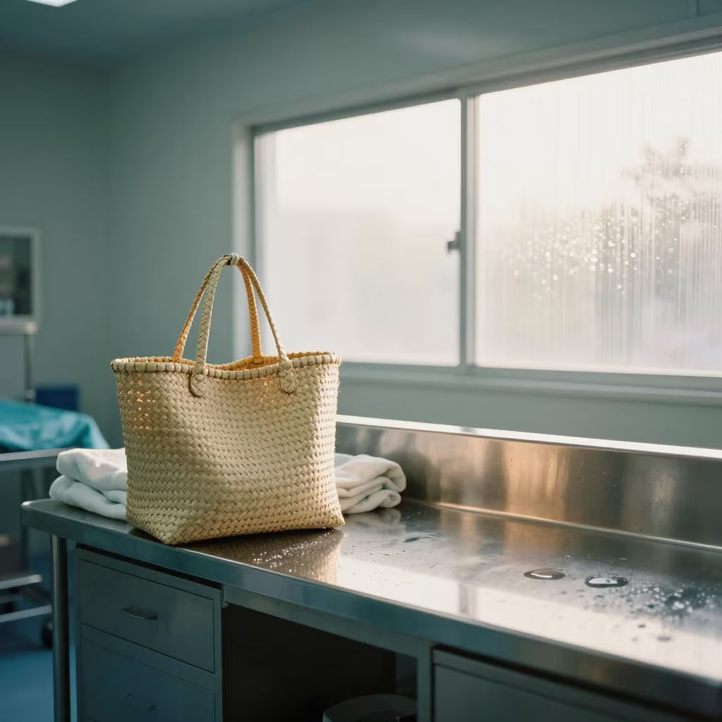 Chemo Blanket Tote in Blantyre Surgical Prep in in a surgical prep area near Blantyre