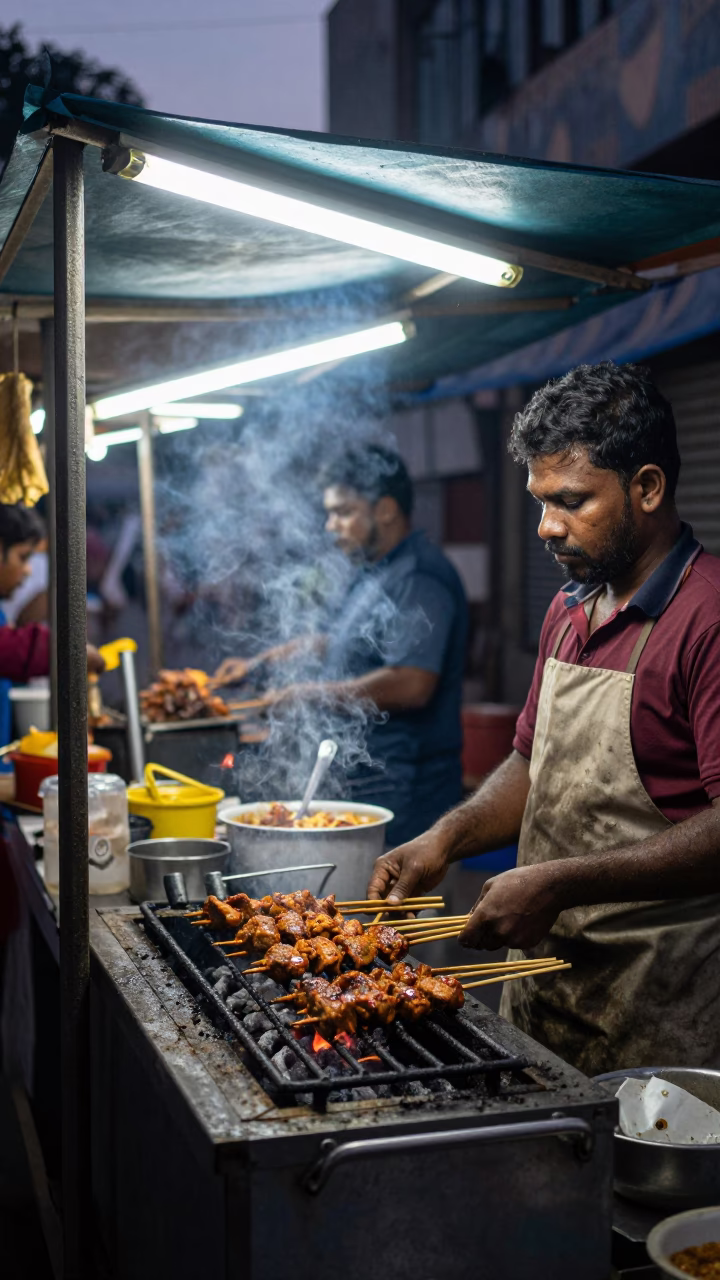 Chennai Before Dawn at The Still Hours Before Dawn Light in in Chennai, India
