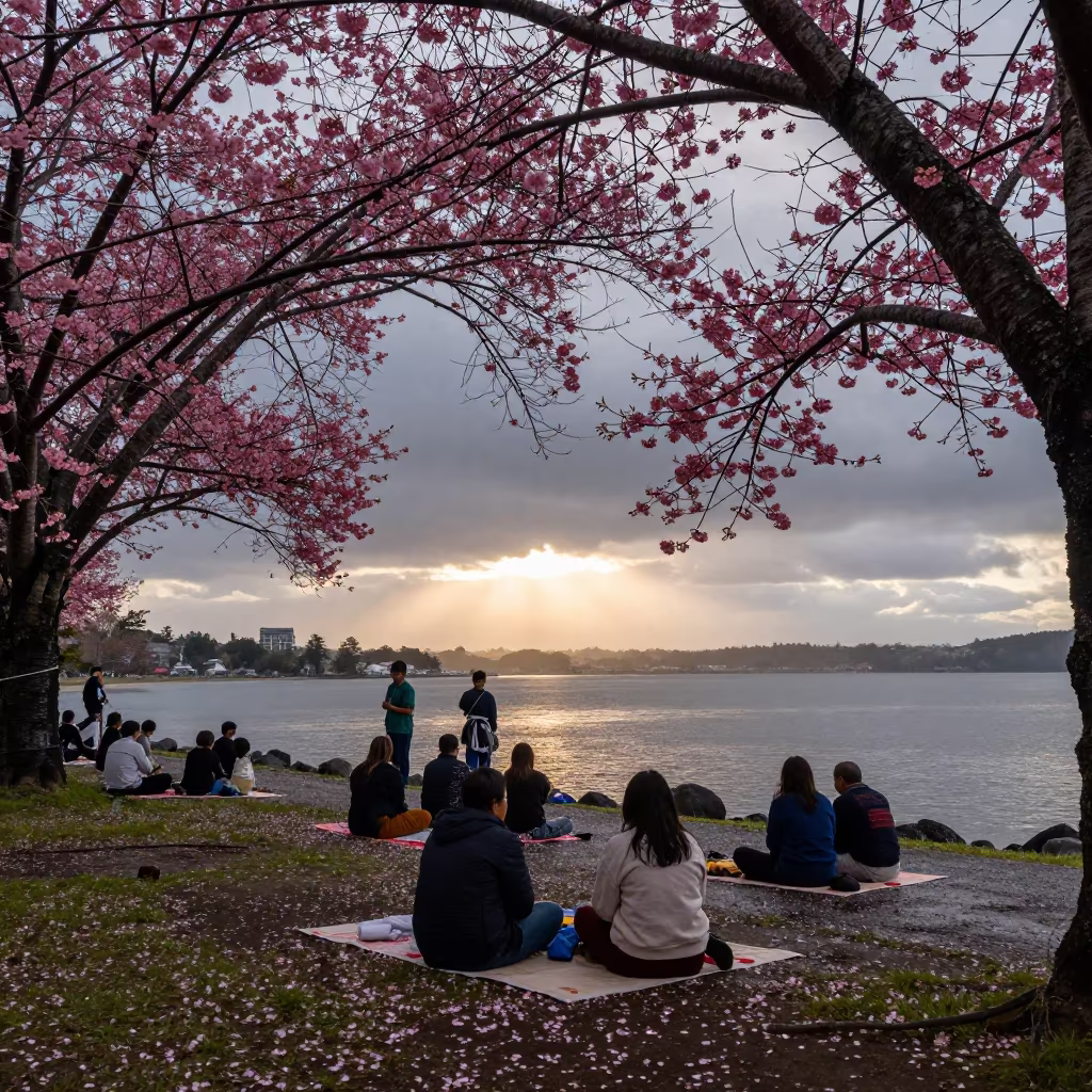 Cherry Blossom Festival Picnic at Port Moresby Waterfront in at a waterfront celebration in Port Moresby