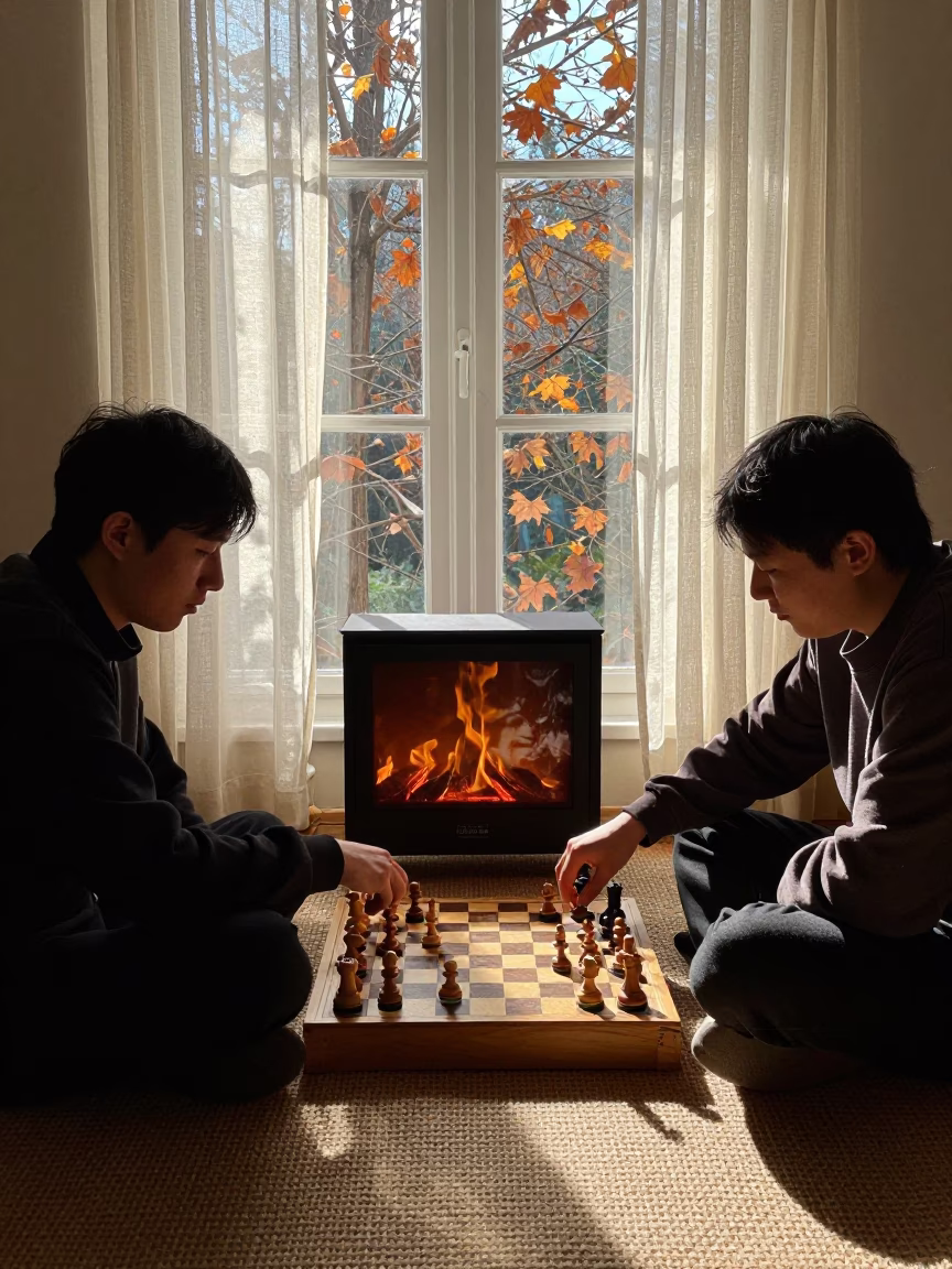 Chess Game by Fire on Window Seat in on a window seat in Yeumbeul Nord