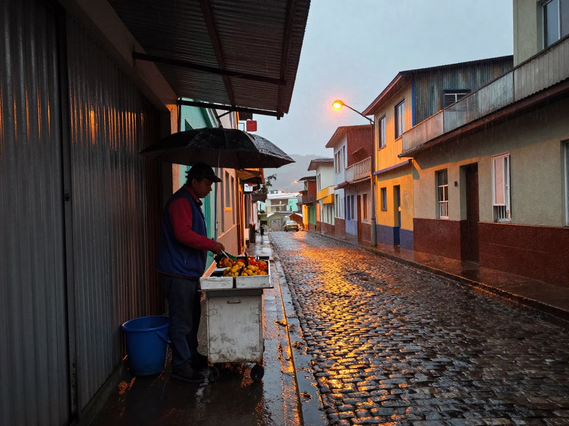 Chestnut Vendor in Valparaiso in in Valparaiso, Chile