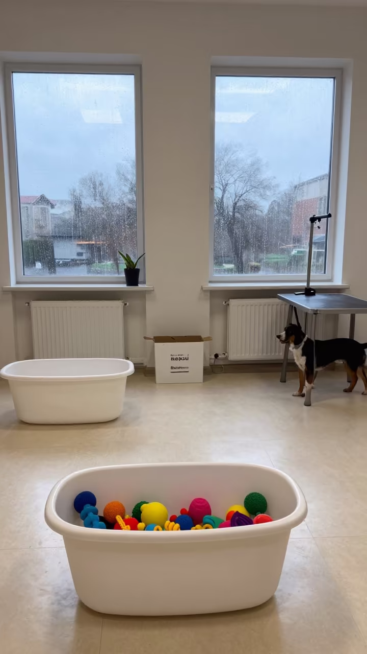 Chew Toy Tub in Bingöl Adoption Room Before Service in inside an adoption room near Bingöl