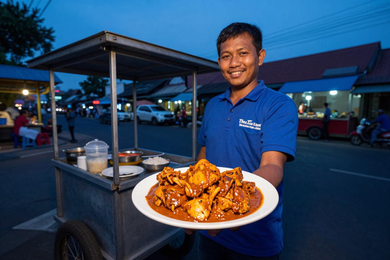 Chicken Tikka Masala in Yogyakarta at The Last Blue Light Of Evening in in Yogyakarta, Indonesia