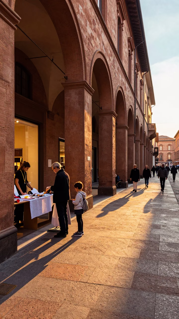 Child at Golden Hour in in Bologna, Italy