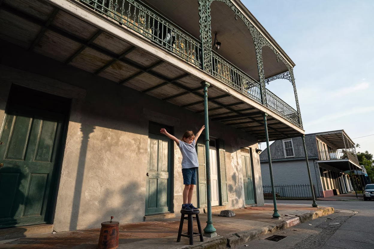 Child Balancing in New Orleans in in New Orleans, Louisiana, United States