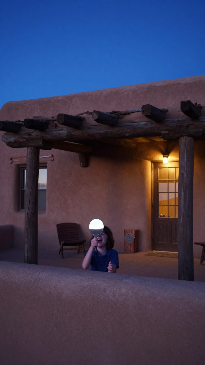 Child Laughing in Santa Fe in in Santa Fe, New Mexico, United States
