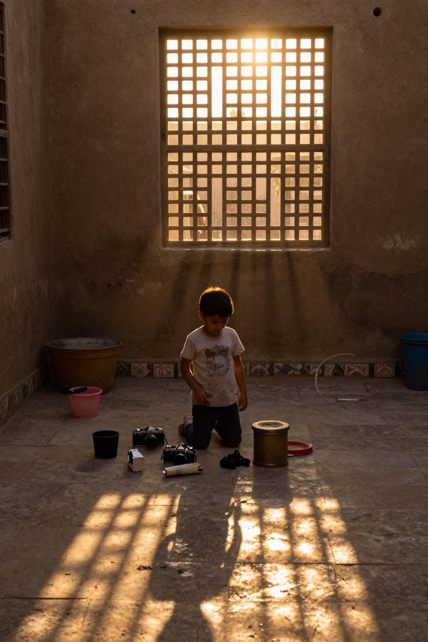 Child Playing in Cairo in in Cairo, Egypt
