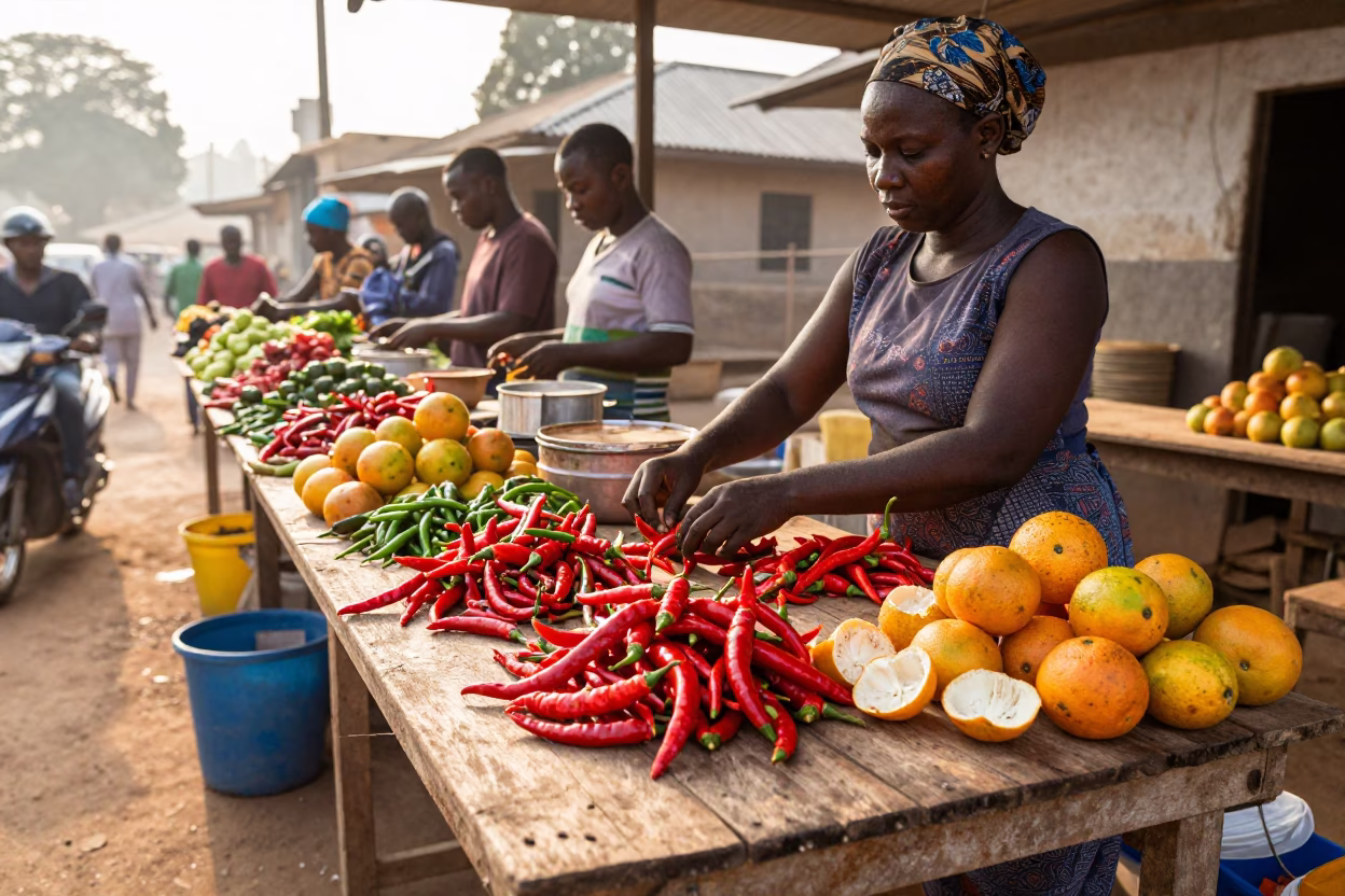 Chili Peppers in Accra in in Accra, Ghana