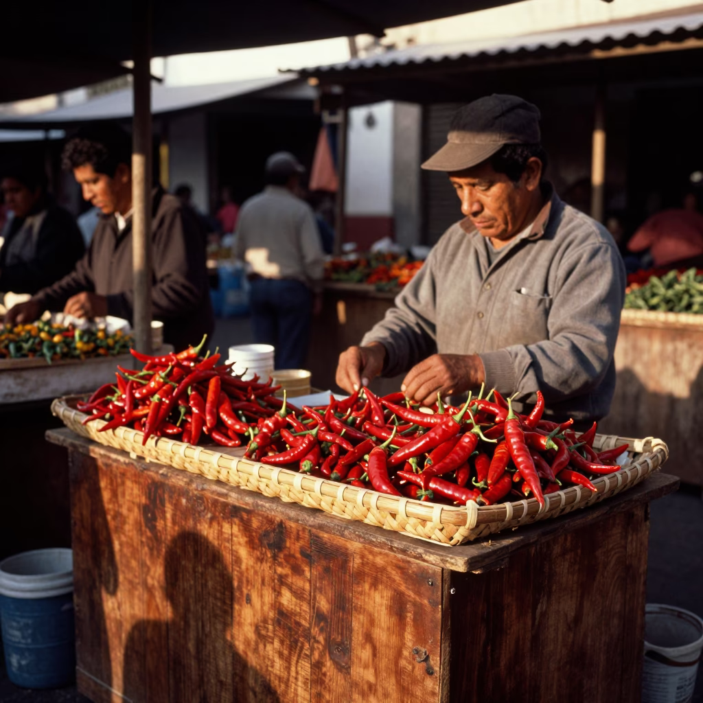 Chili Peppers in Quito in in Quito, Ecuador